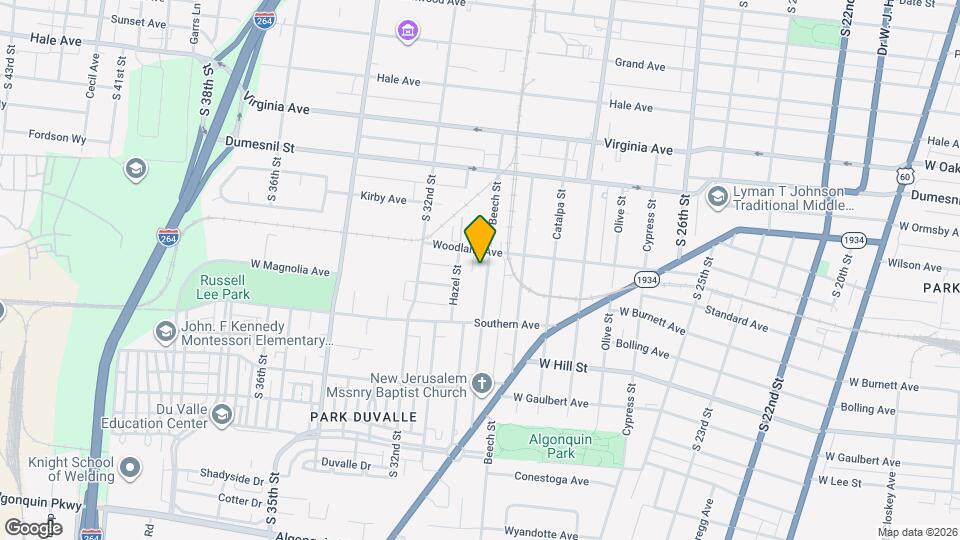 1418 Beech St Map and Location Details