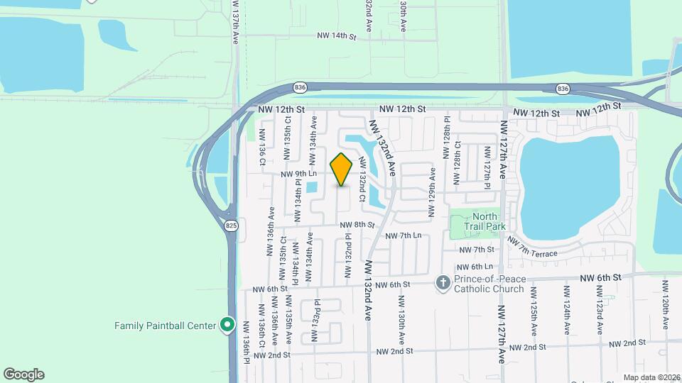 921 NW 133rd Ave Map and Location Details