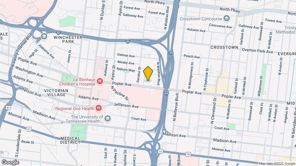 1056 Poplar Ave Map and Location Details