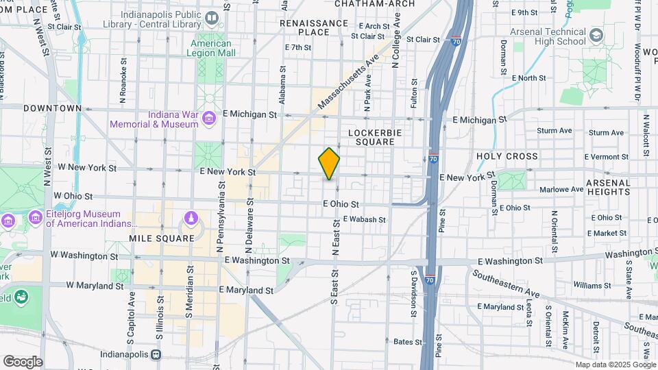 222 N East St Map and Location Details