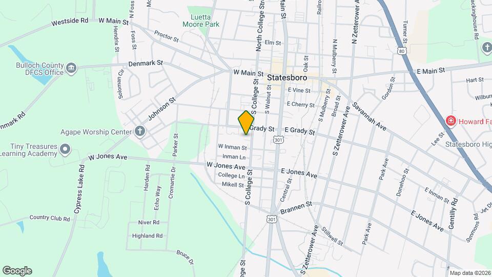 213 S College St Map and Location Details