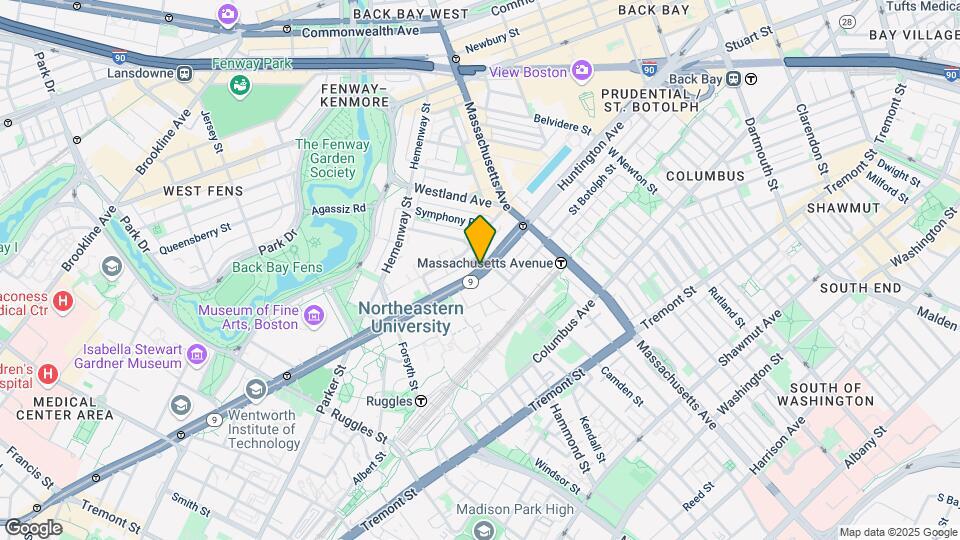 299 Huntington Ave Map and Location Details