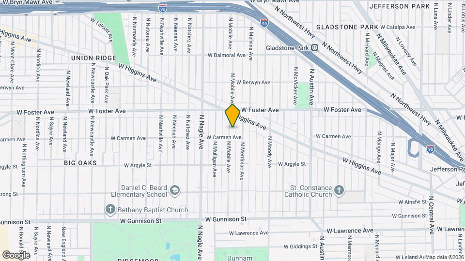 5115 N Mobile Ave Map and Location Details