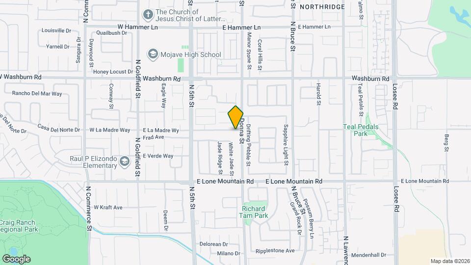 813 E La Madre Wy Map and Location Details