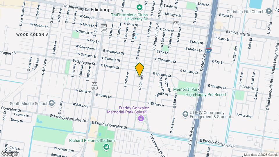 823 S 17th Ave Map and Location Details