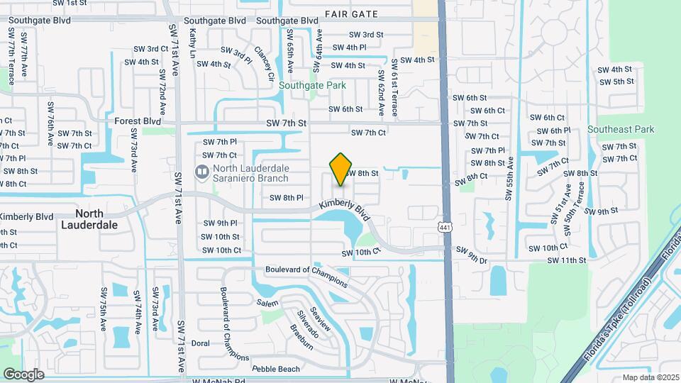 871 SW 63rd Terrace Map and Location Details