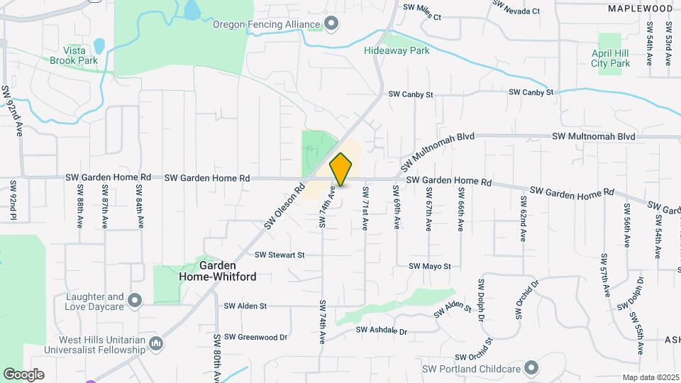 7246 SW Garden Home Rd Map and Location Details
