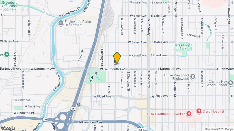 3074 S Elati St Map and Location Details