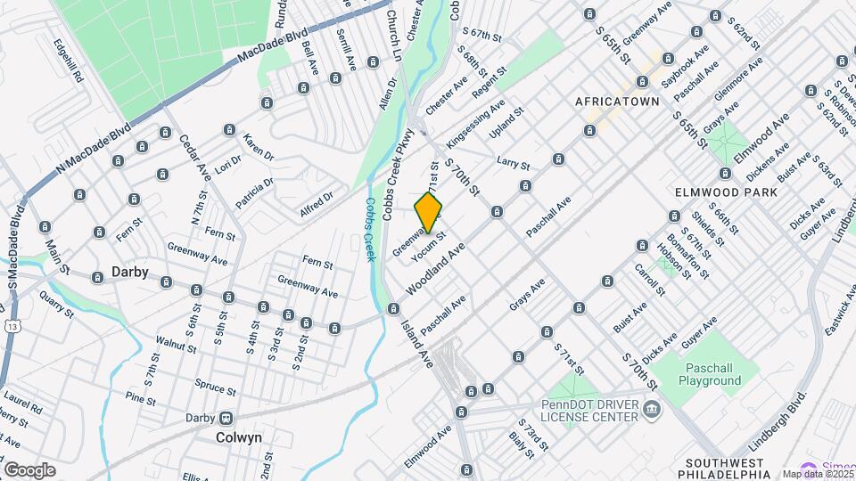 7129 Yocum St Map and Location Details