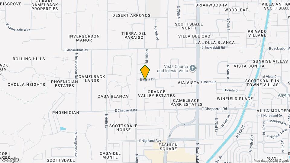 6821 E Vista Dr Map and Location Details