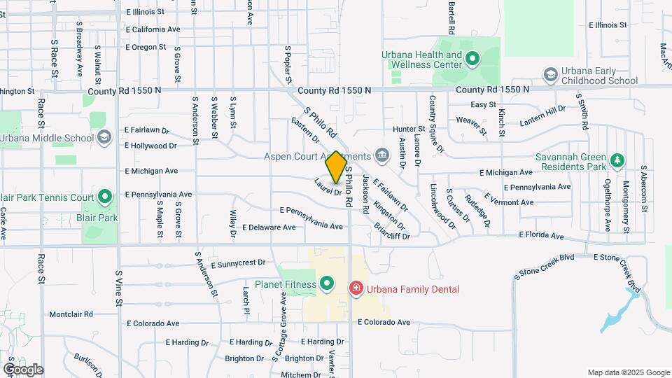 1402 Laurel Dr Map and Location Details