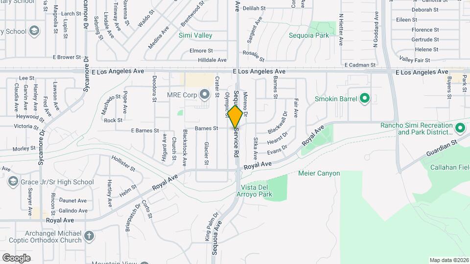 1581 Sequoia Ave Map and Location Details