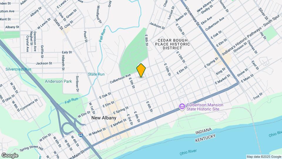 603 E Oak St Map and Location Details