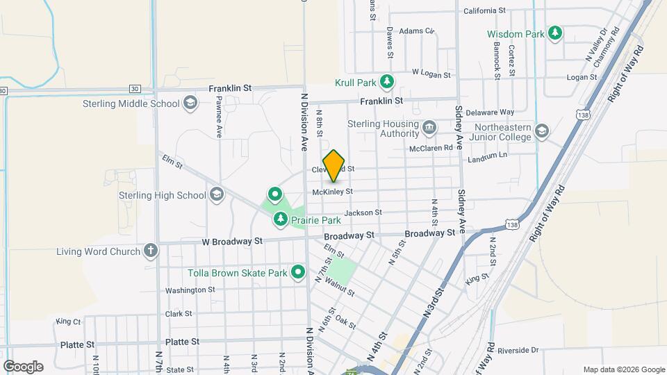 726 McKinley St, Unit 726 McKinley st Sterling Map and Location Details