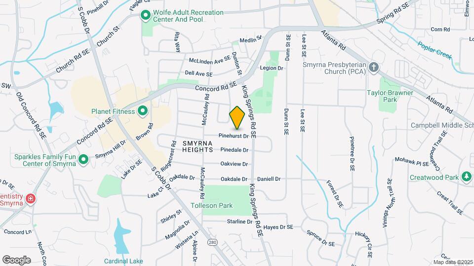 1151 Pinehurst Dr Mapa y Detalles de la Ubicación