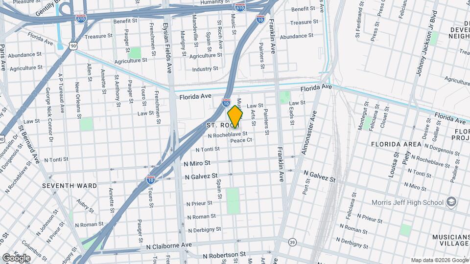 2553 N Rocheblave St Map and Location Details