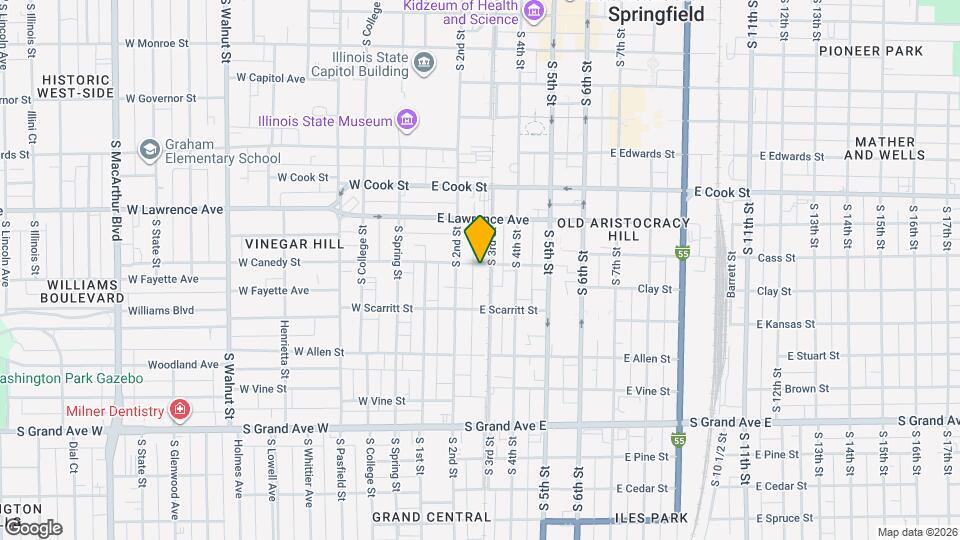 222 E Canedy St Map and Location Details