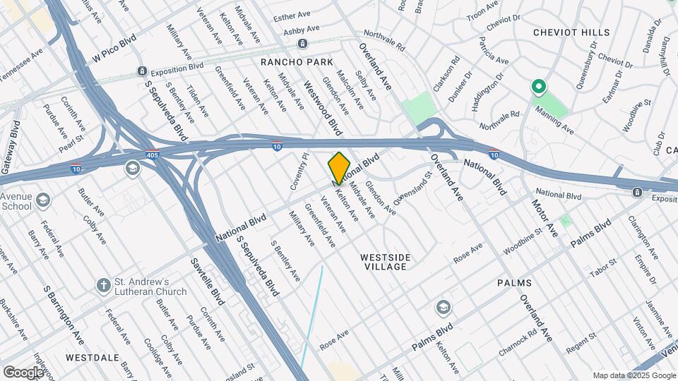 3004 Kelton Ave Map and Location Details