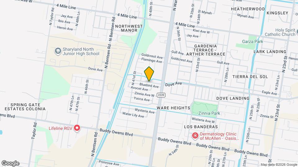 3808 Bluebird Ave Map and Location Details