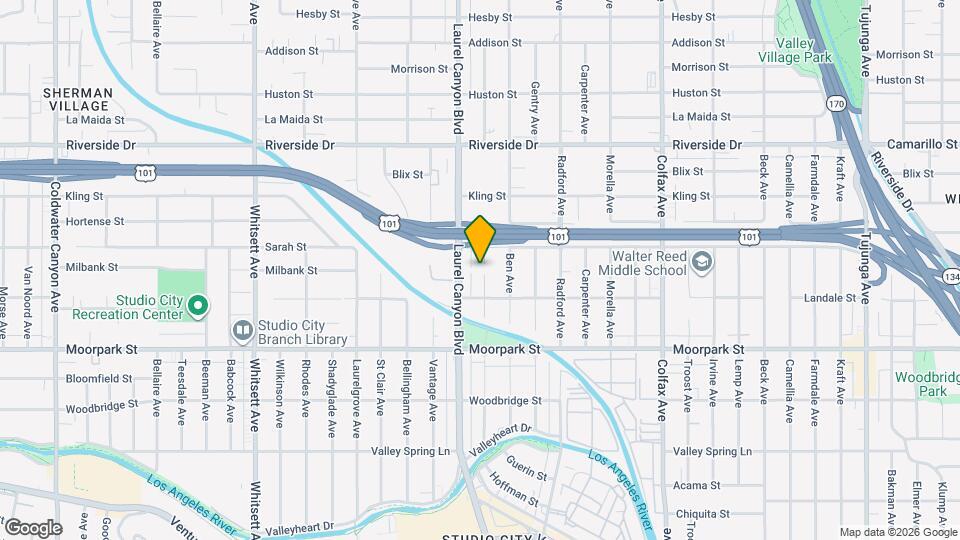 4537 Agnes Ave Map and Location Details