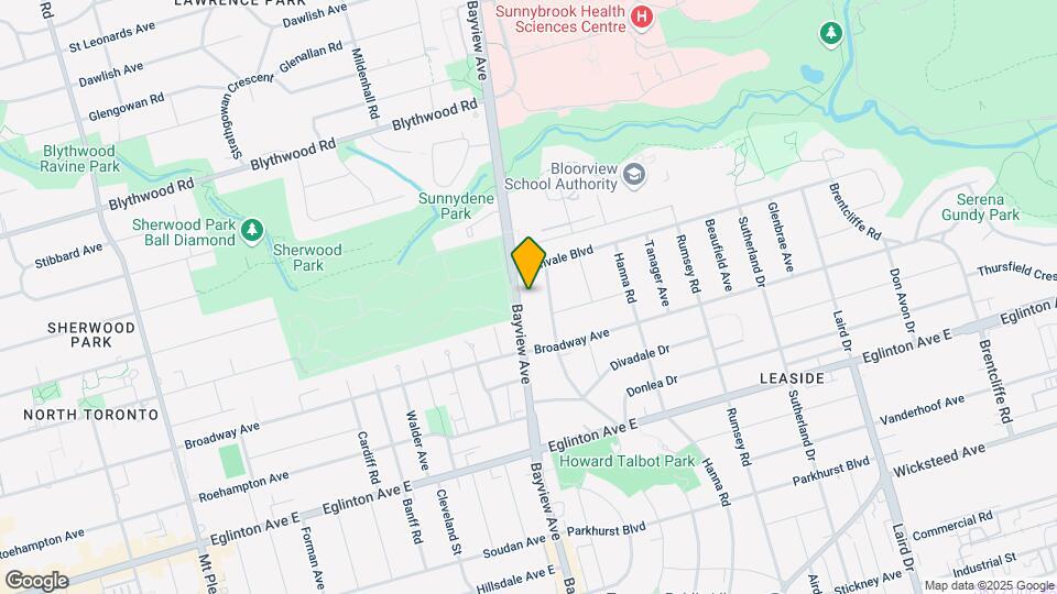 1901 Bayview Ave Map and Location Details