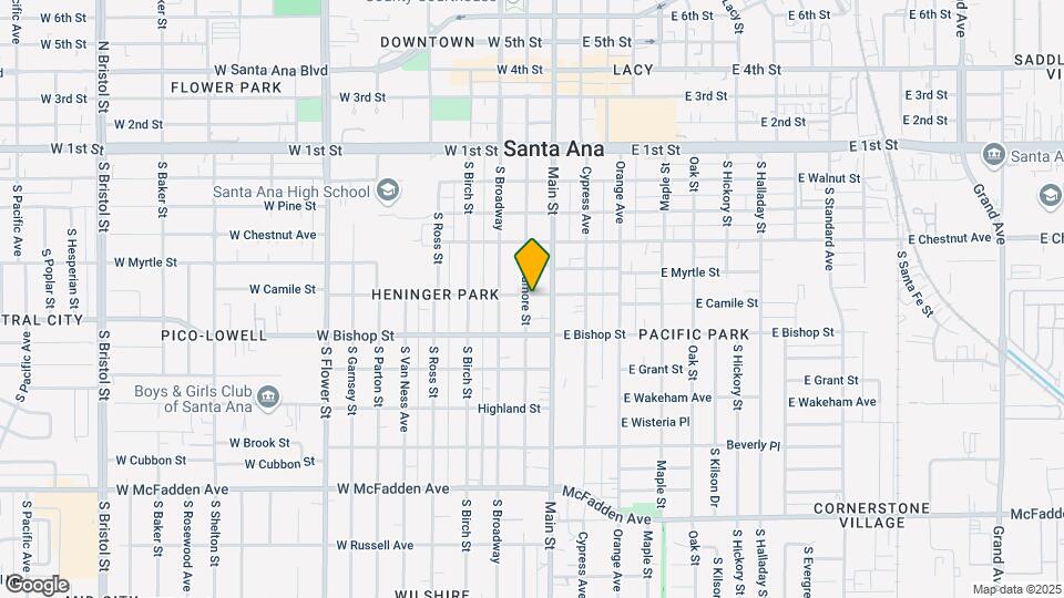 501 S Sycamore St Map and Location Details