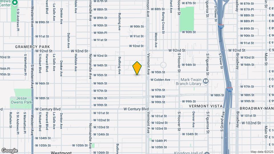 1036 W 95th St Map and Location Details