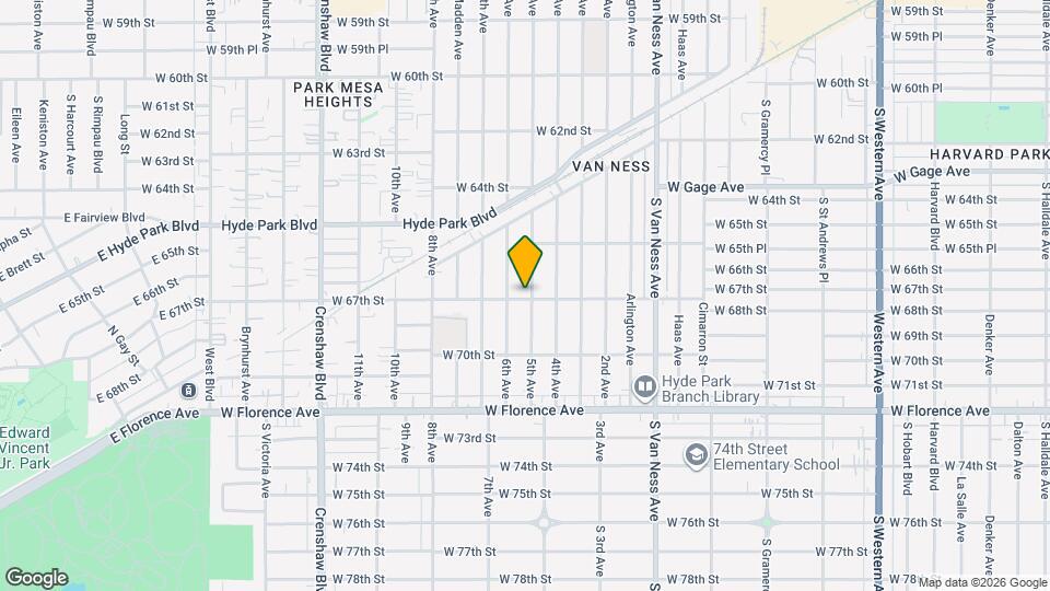 2709 W 67th St Map and Location Details
