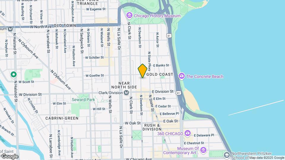 1241 N Dearborn St Map and Location Details