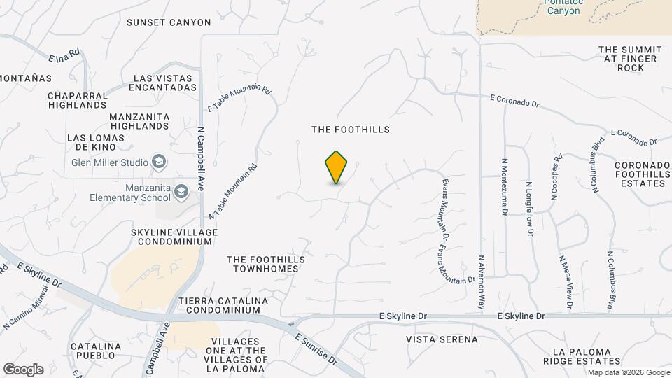 6745 N Quartzite Canyon Pl Map and Location Details