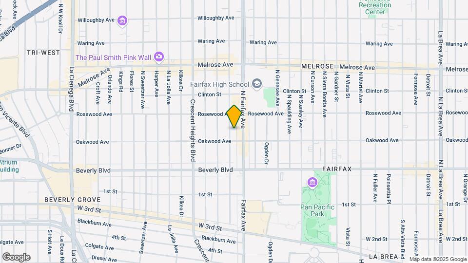 422 N Hayworth Ave Mapa y Detalles de la Ubicación