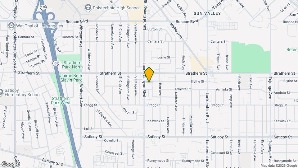 7924 Laurel Canyon Blvd Mapa y Detalles de la Ubicación