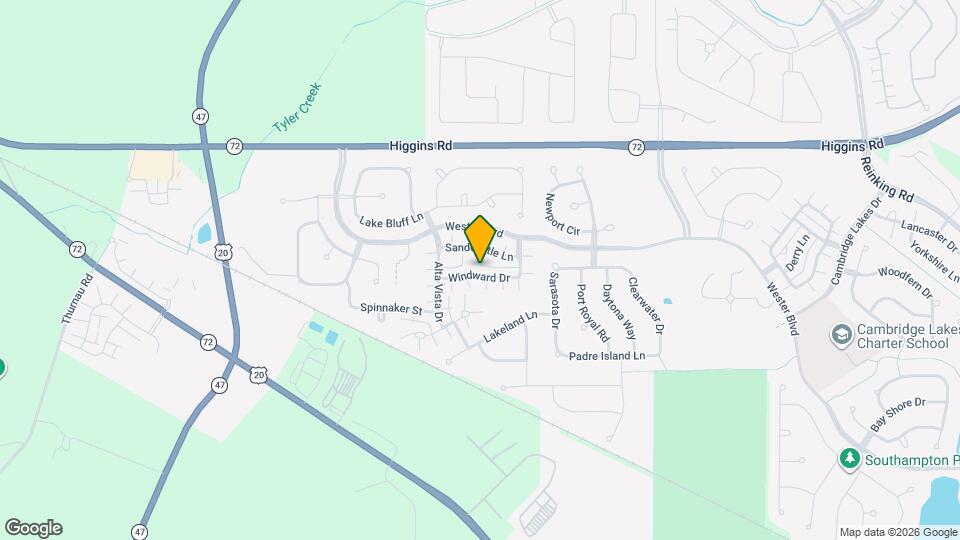 1634 Windward Dr Map and Location Details