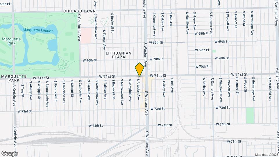 7101 S Artesian Ave Map and Location Details