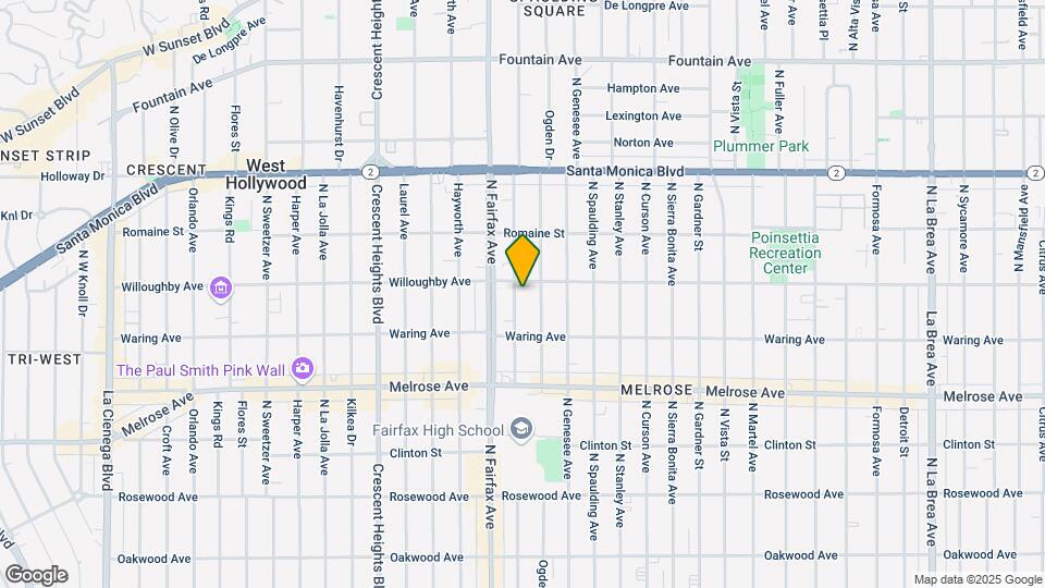 846 N Orange Grove Ave Mapa y Detalles de la Ubicación
