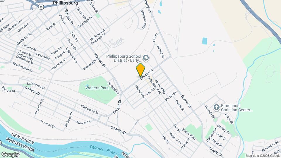 394 Center St Map and Location Details