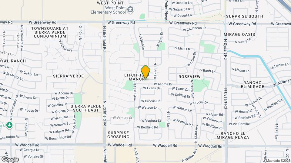 13625 W Lisbon Ln Map and Location Details