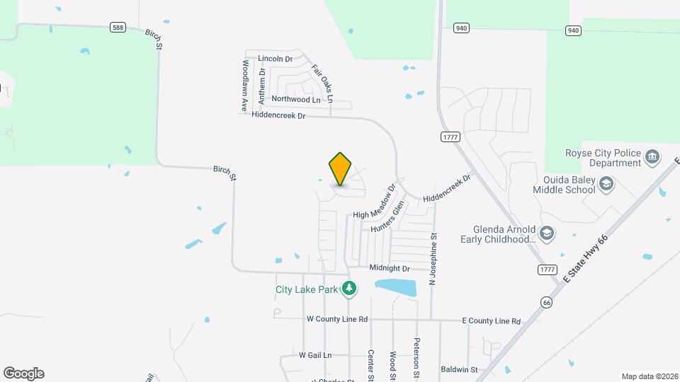 1404 Waco Turner Dr Mapa y Detalles de la Ubicación