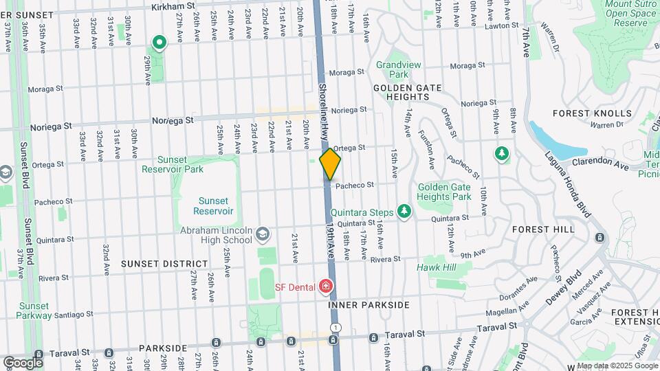 1452 Pacheco St Map and Location Details