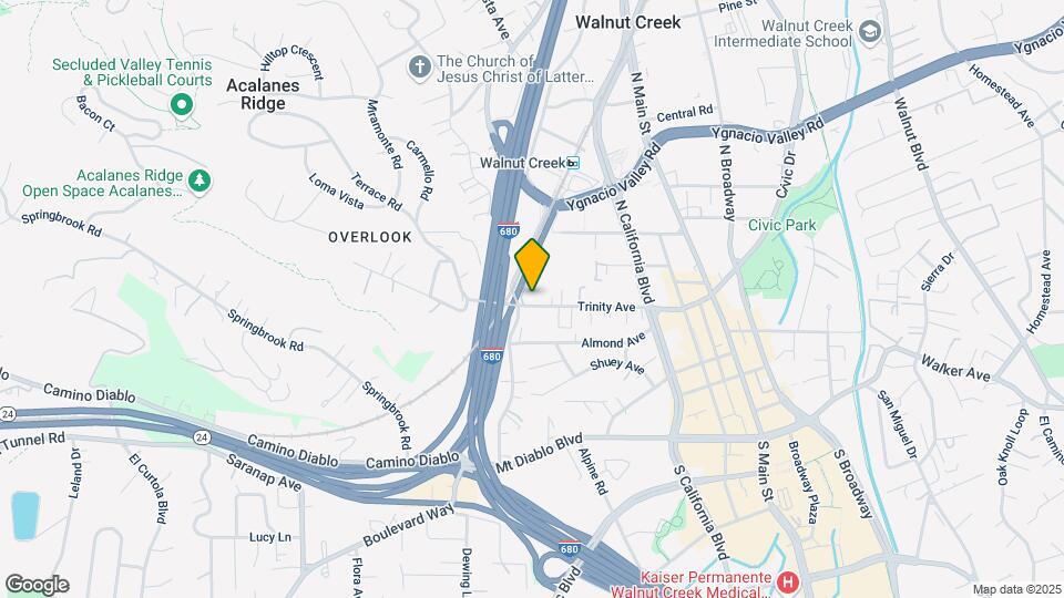 Walnut Creek Map and Location Details