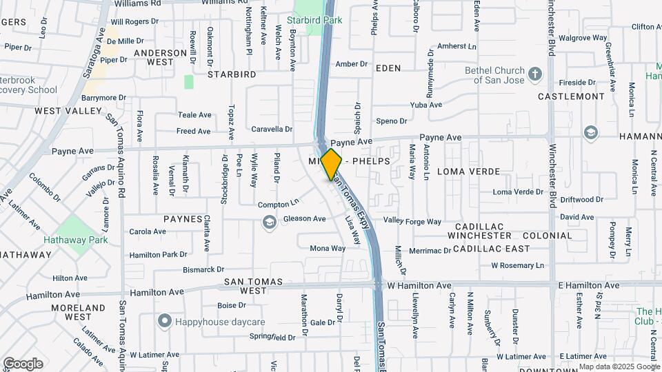 1381 San Tomas Aquino Map and Location Details