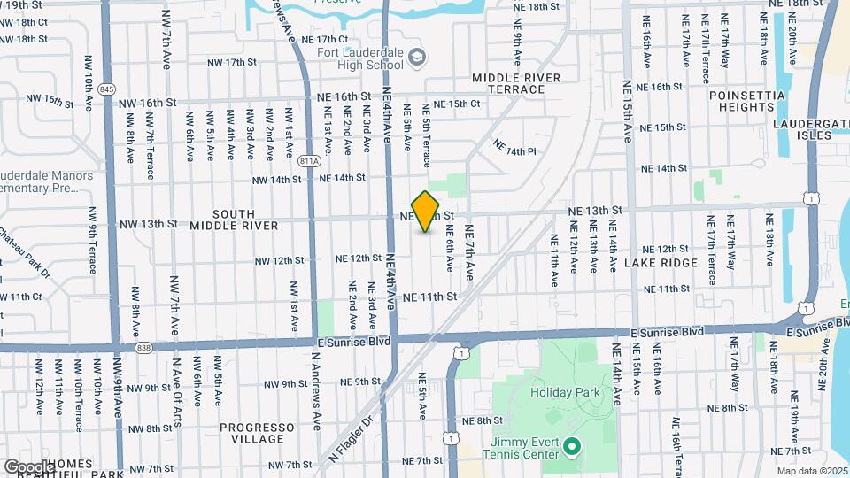 1219 NE 5th Terrace Map and Location Details