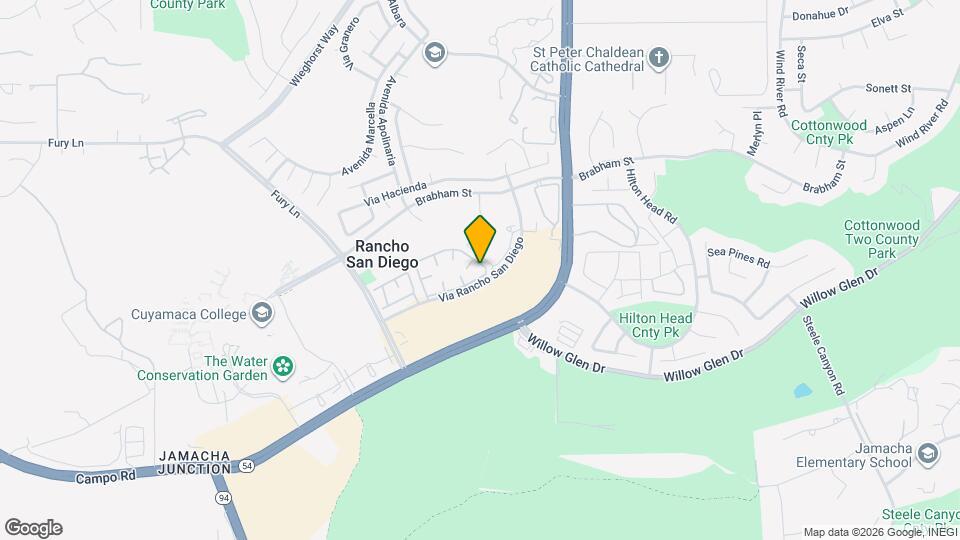 11454 Via Rancho San Diego Map and Location Details
