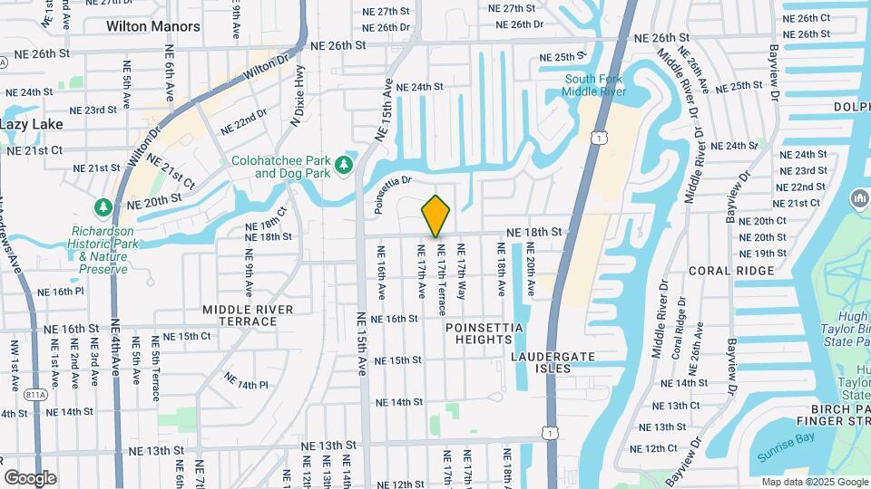 1737 NE 17th Terrace Mapa y Detalles de la Ubicación