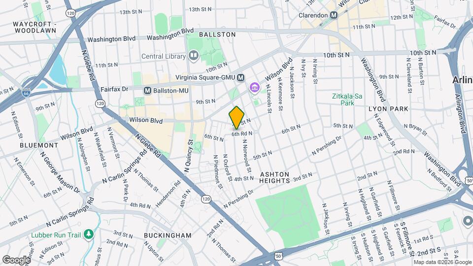 621 North Oakland Street Map and Location Details