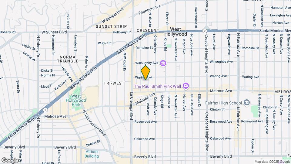 739 N Croft Ave Mapa y Detalles de la Ubicación