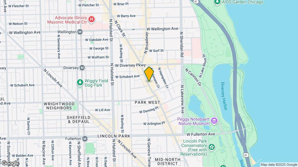 2645 N Clark St Map and Location Details