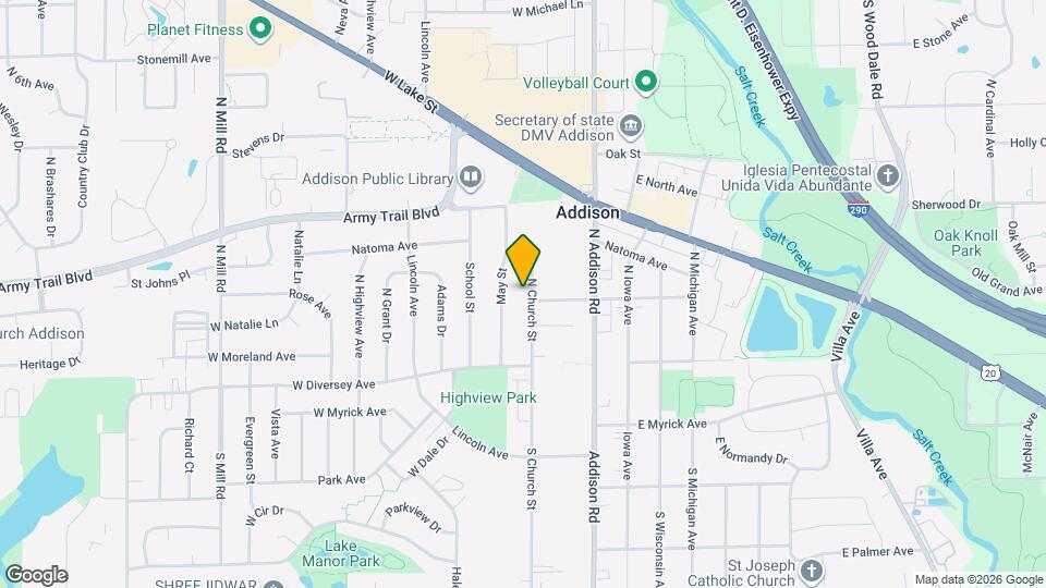 104 N Church St Map and Location Details