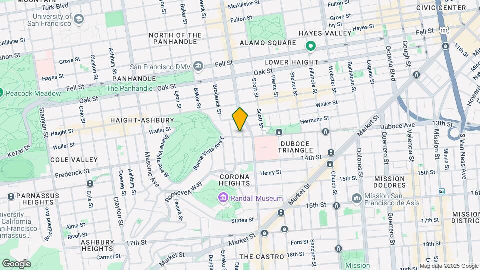 800 Duboce Mapa y Detalles de la Ubicación