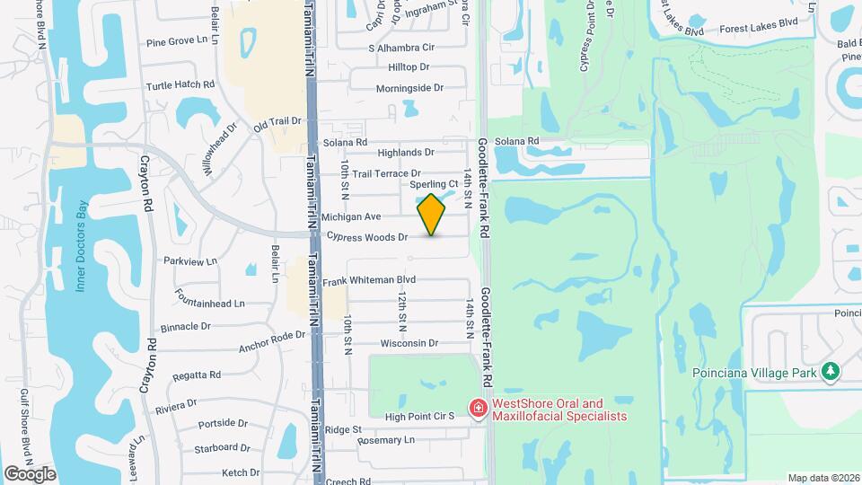 1280 Cypress Woods Dr Map and Location Details